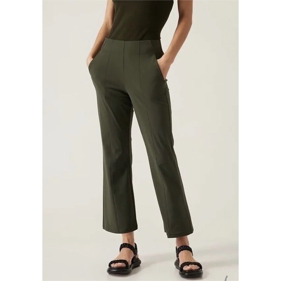 ATHLETA Aspen kick flare pant olive green size 8 - Picture 1 of 6